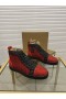 Christian Louboutin Louis Orlato Επίπεδη Ακτινοβολεί Υψηλός-Τοπ Πάνινα Παπούτσια CL
