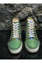 Christian Louboutin Louis Strass Υψηλός-Τοπ Πάνινα Παπούτσια Python Roccia Ηλεκτρικό Πράσινο