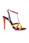 Christian Louboutin Tangueva 100 Mm Σανδάλια Strappy Κρεπ Σατέν Πολύχρωμη
