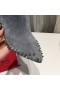 Christian Louboutin Willetta Μποτάκια 100mm Σουέτ με Αιχμές Γκρι