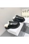 Dior Diorquake Σανδάλια Ξύλινη Σόλα Shearling Μαύρο