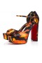 Christian Louboutin Sandaloo 130 Mm Σανδάλια Δέρμα Specchio Φωτιά Πολύχρωμος