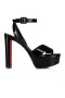Christian Louboutin Supramariza 130 Mm Σανδάλια Strappy Διπλωμάτων Ευρεσιτεχνίας Δέρμα Μοσχαριού Black