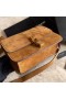 Saint Laurent Carre Satchel Τσάντα Καφέ Σουέτ Δέρμα
