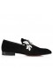Christian Louboutin Πικραλίδα Πετούνια Loafers Βελούδο Και Δέρμα Λουστρίνι Μαύρο