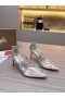 Christian Louboutin Degraqueen Αντλία 85Mm Αντλίες Pvc Nappa Ασημί Παπούτσια CL