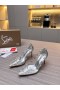Christian Louboutin Degraqueen Αντλία 85Mm Αντλίες Pvc Nappa Ασημί Παπούτσια CL