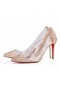 Christian Louboutin Degrastrass PVC 85 mm Αντλίες PVC και ιριδίζουσα Δέρματος Leche