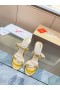 Christian Louboutin Απλά Αλυσίδα 85mm Σανδάλια Ιριδίζον Χρυσό Δέρμα Christian Louboutin Παπούτσια