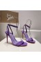 Christian Louboutin Loubigirl 100 mm Σανδάλια λουστρίνι Μωβ Παπούτσια CL