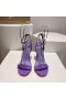 Christian Louboutin Loubigirl 100 mm Σανδάλια λουστρίνι Μωβ Παπούτσια CL