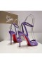 Christian Louboutin Loubigirl 100 mm Σανδάλια λουστρίνι Μωβ Παπούτσια CL