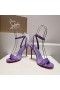 Christian Louboutin Loubigirl 100 mm Σανδάλια λουστρίνι Μωβ Παπούτσια CL