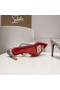 Christian Louboutin Πλανήτη Βασίλισσα 70 mm Αντλίες Σατέν Γκρι Κρύσταλλα