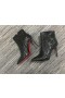 Christian Louboutin Snakilta Εμβολιασμένο Μποτάκια 100mm Patent Leather Μαύρο