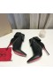 Christian Louboutin Γυναίκες Φερμουάρ Αστράγαλο Μπότες 100mm Μαύρο δέρμα μοσχαριού