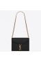 Saint Laurent Κασσάνδρα Κούμπωμα Τσάντα Μαύρο Κόκκους Δέρμα Saint Laurent Τσάντες