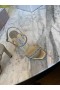 Jimmy Choo Meira 85 Χρυσά Δερμάτινα Σανδάλια Διακοσμητικό Κρύσταλλο