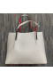 Christian Louboutin Cabarock Shopper Tote Κροκόδειλος Δέρμα Μοσχαριού Λευκό Christian Louboutin Τσάντες