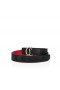 Christian Louboutin Cl Λογότυπο Ζώνη Δέρμα Μοσχαριού Black Christian Louboutin Ζώνες