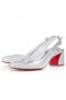 Christian Louboutin Τζέιν Σφεντόνα 55 Mm Σφεντόνα Πίσω Αντλίες Specchio Δέρμα Ασημένια Παπούτσια CL