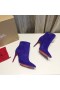 Christian Louboutin Οπότε η Κέιτ Λεία Μποτάκια 100mm Σουέτ Ηλέκτρα