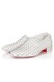 Christian Louboutin Spikeasy 30 mm Γυναίκες Μοκασίνια Δέρμα Nappa Λευκό CL Παπούτσια