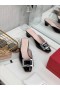 Roger Vivier Belle Vivier Την Πόρπη Μετάλλων Μουλάρια Μαύρο Λουστρίνι