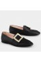 Roger Vivier Μαλακό Μέταλλο Πόρπη Παπούτσια Μαύρο Δερμάτινο