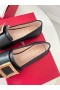 Roger Vivier Μαλακό Μέταλλο Πόρπη Παπούτσια Μαύρο Δερμάτινο