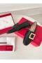 Roger Vivier Μαλακό Μέταλλο Πόρπη Παπούτσια Μαύρο Δερμάτινο