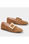 Roger Vivier Μαλακό Μέταλλο Πόρπη Παπούτσια Καφέ Σουέτ
