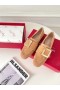 Roger Vivier Μαλακό Μέταλλο Πόρπη Παπούτσια Καφέ Σουέτ