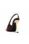 Saint Laurent Lee Slingback Γόβες 110MM λουστρίνι Marron Glace