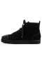 Christian Louboutin High-top Λου Αιχμές μαύρο/Μαύρο/bk Σουέτ Παπούτσι