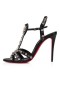Christian Louboutin Σανδάλια Goldora 100 mm Μαύρο/μίξη Black/lin Bk Παιδί
