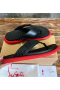 Christian Louboutin Men Flip Flop Sandals Rubber Black Red