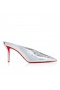 Christian Louboutin Miss Z Slimimule 80 Mm Mules Laminated Calf Leather Silver