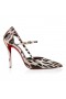 Christian Louboutin Miss Z Strap 100 Mm Mary Janes Gigi Printed Patent Calf Leather Multicolor