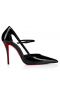 Christian Louboutin Miss Z Strap 100 Mm Pumps Patent Calf Leather Black