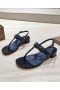 Christian Louboutin Mj Thong 25 Mm Mules Alligator Embossed Calf Leather Blue