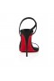 Christian Louboutin Rosalie 100 Mm Sandals "Star" Laminated Calf Leather Black