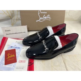 Christian Louboutin Equiswing Loafers Διπλωμάτων Ευρεσιτεχνίας Δέρμα Μοσχαριού Black Christian Louboutin Παπούτσια