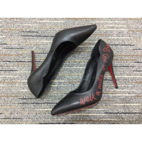 Christian Louboutin Σέξι Ομιλούσα Αντλίες 100mm με τα Πόδια ένα Μίλι " Δέρμα Nappa Μαύρο