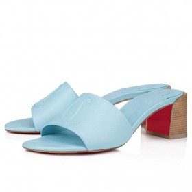 Christian Louboutin Τόσο Cl Μουλάρι 55 Mm Μουλάρια Σανδάλια Δέρμα Nappa Μεταλλικό CL Παπούτσια Κατάστημα