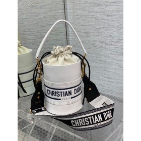 Dior Vibe Κάδων Τσάντα Λευκό Δέρμα Μοσχαριού