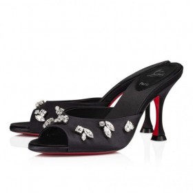 Christian Louboutin Degraqueen 85 Mm ÎœÎ¿Ï…Î»Î¬ÏÎ¹Î± Î£Î±Î½Î´Î¬Î»Î¹Î± Crepe Satin Black Christian Louboutin Î Î±Ï€Î¿ÏÏ„ÏƒÎ¹Î±
