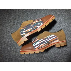 Christian Louboutin Hubertus Oxford Lug-πέλμα Suede και Δέρμα Πολύχρωμη