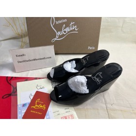 Christian Louboutin Με Την Dolly Ζέπα 85 Mm Μουλάρια Λουστρίνι Μαύρο