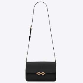 Saint Laurent Le Maillon Τσάντα Μαύρο Δέρμα Μοσχαριού Saint Laurent Τσάντες